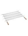 Grille de Barbecue En Zinc. Manches En Bois Sauvique 80x40cm