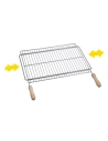 Grille De Barbecue Longueur Extensible 70x40cm Acier Zingué