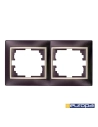 Cadre Horizontal Pour 2 Elements Cadre Noir Et Contour Perle 154x81x10mm S.Europa Solera Erp72nu