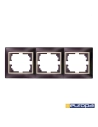 Cadre Horizontal Pour 3 Elements Cadre Noir Et Contour Perle 225x81x10mm S.Europa Solera Erp73nu