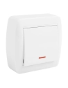 Commutateur Unipolaire Avec Indicateur Lumineux 74x72x78mm. Solera Mur02ilu