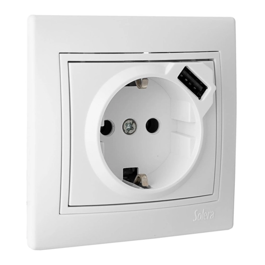 Base Bipolaire T/Tl 16a 250v Usb S.Europa Solera Erp60usb-U