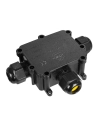 Boitier De Raccordement 3 Brins Pour Luminaires Ip68 Outdoor Black Series. Dimensions 9,3x7,3x3,8cm. (RETRACTILÉ) Solera Bk-3pt