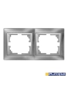 Cadre Horizontal Pour 2 Elements Couleur Argent 154x81x10mm S.Europa Solera Erp72au