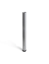 Pied Réglable Cylindre En Acier Couleur Aluminium Mod.406g. Hauteur 71cm. Rei