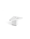 Pied De Coin Carré Abs Couleur Blanc Mod.972. Dimensions 4,2x4,2x6cm Rei