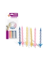 6 Pack De 24 Unites Bougies + 12 Supports Plusieurs Couleurs Best Products Party
