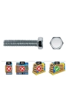 Vis Metrique Hexa. Din 933 8x60 Zinc Plat. Boîte 50 Uni. Celo