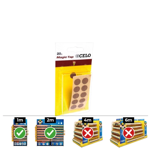 Boite 10 Blisters De 20 Cache-Vis Adhésifs Din / Ref Mtap Couleur Noyer - Celo.