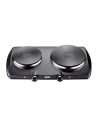 Plaque Electrique Noire 1400w 2 Feux Ce/A13 46,5x26x8,5cm Edm