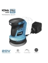 Ponceuse Excentrique 20v (BRUSHLESS Sans Batterie Et Chargeur) 13x30x15cm Koma Tools Pro Series Battery