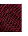 Câble Textile Tressé 2x0,75mm C08 Bordeaux Soie 25m