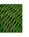 Câble Textile Tressé 2x0.75mm C-18 Vert Soie 25m
