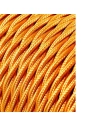 Câble Textile Tressé 2x0,75mm C-45 Or Mat Soie 25m