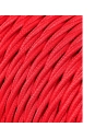 Câble Textile Tressé 2x0,75mm C-62 Rouge 25m