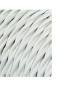 Câble Textile Tressé 2x0.75mm Blanc 25m