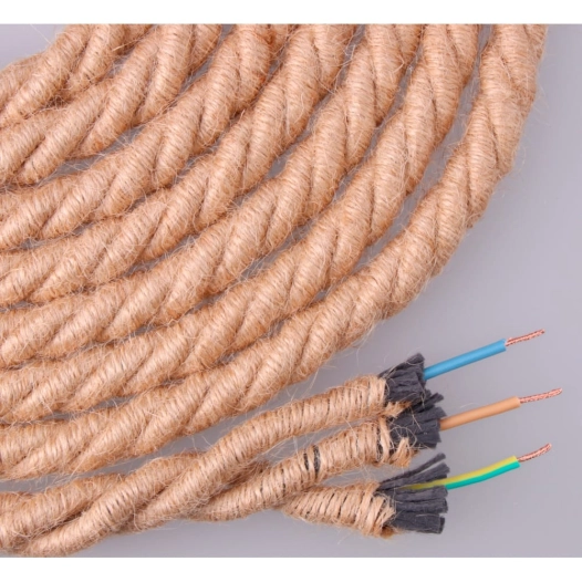 Cable De Corde De Jute Trenssé 3x0,75mm 20m Euro/M