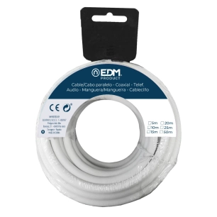 Bobine Câble Parallel 2x1mm Blanc 20m (AUDIO)