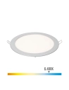 Downlight Led Encastré Rond 20w Lumière Froide 6400k 1500lm Chrome Ø22.5cm Edm