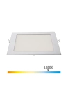 Downlight Led Encastrable Carre 20w Lumière Froide 6400k 1500lm Chrome 22x22cm Edm