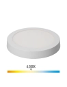 Downlight Led À Surface Ronde 20w 1500lm 4000k Blanc Lumière Du Jour Ø22,5x4cm Edm