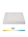 Downlight Led À Surface Carre 20w 1500lm 4000k Blanc Lumière Du Jour 22,5x22,5x4cm Edm