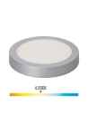 Downlight Led À Surface Ronde 20w 1500lm 4000k Chrome Lumière Du Jour Ø22,5x4cm Edm