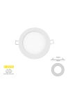 Mini Downlight Led Rond 6w 4000k Lumière Du Jour. Couleur Blanc Ø11,7cm Edm