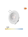 Downlight Led Encastré Rond 5w 3200k Lumière Chaude Cadre Blanc Ø9cm Edm