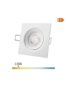 Downlight Led Encastré Carré 5w 3200k Lumière Chaude Cadre Blanc 9x9cm Edm