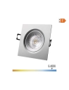 Downlight Led Encastré Carré 5w 6400k Lumière Froide. Cadre Chrome 9x9cm Edm