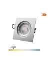 Downlight Led Encastré Carré 5w 3200k Lumière Chaude Cadre Chrome 9x9cm Edm