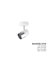 Applique Halogène 1 Élément Couleur Chrome+Blanc Os Gu-10 Modèle Moon Edm