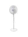 Ventilateur De Pied Blanc Avec Base Circulaire Puissance: 45w Helices: Ø40cm Hauteur Reglable 110-130cm Edm