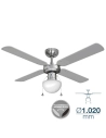 Ventilateur De Plafond Caribe Chromè Puissance: 50w Palmes: Ø102cm Edm
