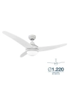 Ventilateur De Plafond Egeo Blanc Puissance: 60w Palmes: Ø122cm Avec Télécommande Edm