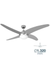 Ventilateur De Plafond Caspio Argent/Nickel Puissance: 60w Pales: Ø132cm Avec Télécommande Edm