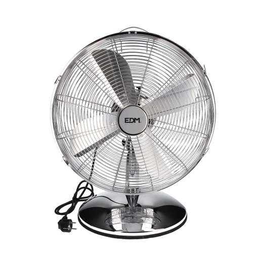Ventilateur De Table Chrome Puissance: 60w Palmes: Ø40x55cm Edm