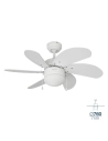 Ventilateur De Plafond Modèle Aral Blanc Puissance: 50w Palmes: Ø76cm Edm