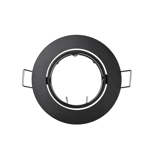 3 Bague Halogène Métallique. Oscillant. Couleur Noir. Ø8.4cm Edm