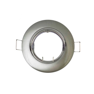 3 Bague Halogène Métallique. Oscillant. Couleur Nickel Mat. Ø8.4cm Edm