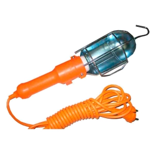 Lampe Portative Avec Crochet Et Interrupteur Métallique. E-27 (CÂBLE 5m)