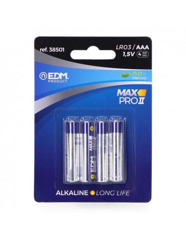 Piles AAA Alcalines Long Life EDM Performance fiable et longue durée pour vos appareils - EDM