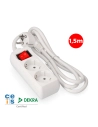 Multi-Prise 2 Bases Schuko + Interrupteur 1.5m 3x1,5mm Edm
