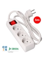 Multi-Prise 3 Bases Schuko + Interrupteur 3m 3x1,5mm Edm