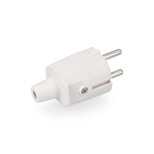 Fiche En Caoutchouc 10/16a 250v T/Tl Ip44 4,8mm Blanche Sous Film Rétractable Edm