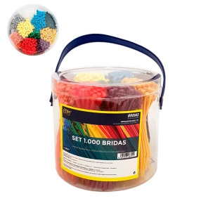 Set De 1000 Colliers De Serrage Plastique En Couleurs Assortis Nylon De Haute Qualité