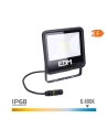 Projecteur Led 50w 4000lm 6400k Lumière Froide Black Séries 19,2x17,5x2,9cm Edm