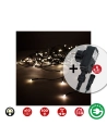Rideau Avec Programmeur Easy-Connect 2x1m 10 Bandes 100 Leds Blanc Chaleureux Edm