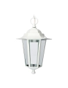 Lampe En Aluminium Et Verre Pour Plafond Ip44 E27 60w Couleur Blanche Ø19.2x94,7cm Modèle Zurich. Edm